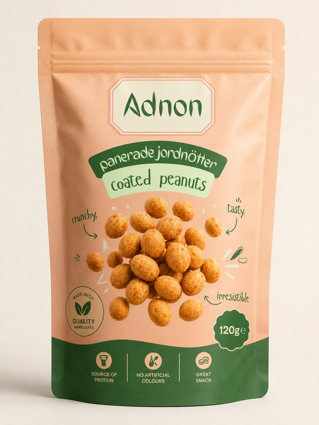 Adnon coated peanuts package